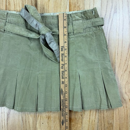 Y2K American Eagle Pleated Micro Mini Skirt Raw Hem Academia Preppy Brittany 6 - Picture 11 of 14