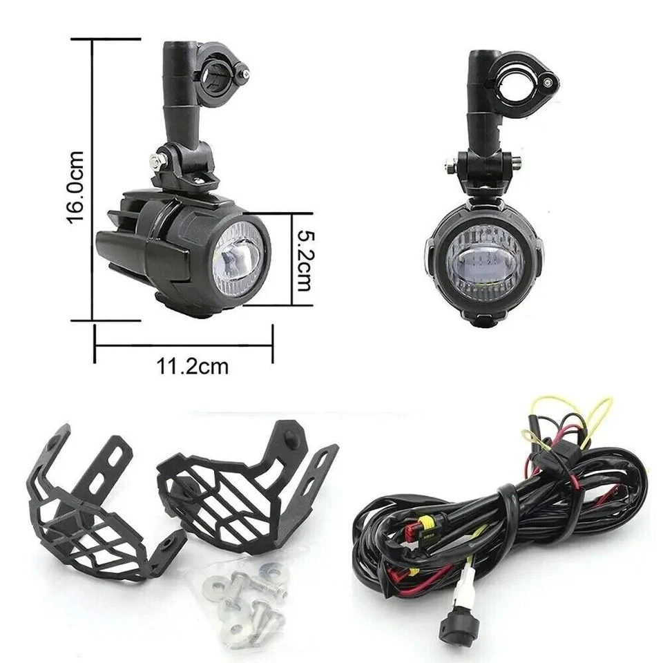 Faros antiniebla de conducción puntuales luces auxiliares para BMW R1200GS F800GS F700GS F650 K1600 Foto 3 de 4