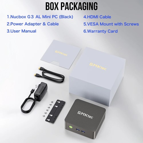 Mini PC Intel Celeron 5205U Windows 11 Pro 8GB RAM 256GB ROM Dual HDMI Desktop - 第 6/11 張圖片