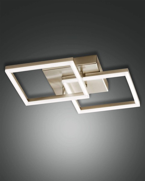 Fabas Luce Led Wand-/Deckenleuchte Bard 110X450Mm 39W Warmweiß Gold Dimmbar-image