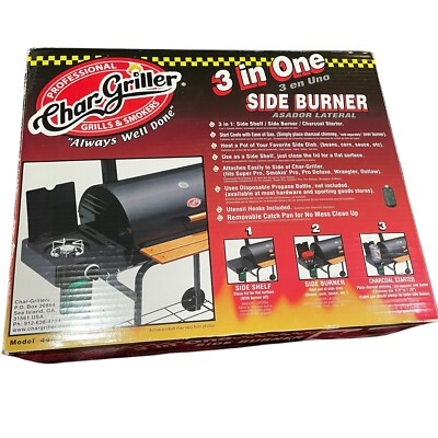 Char Griller 3 In One Side Burner