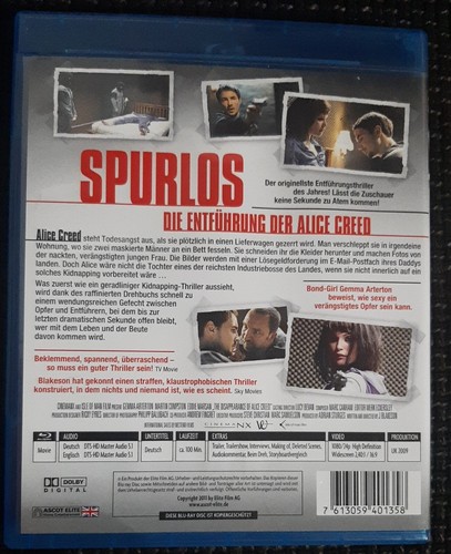 SPURLOS - DIE ENTFÜHRUNG DER ALICE CREED - GEMMA ARTERTON - BLU-RAY NEU - Bild 2 von 2
