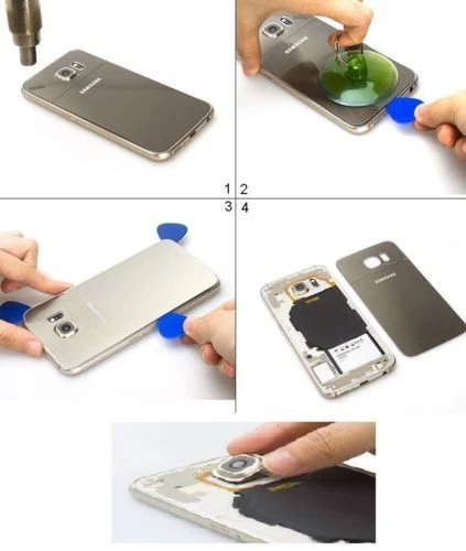 后置摄像头玻璃镜头盖替换件适用于三星 Galaxy S6 S6 Edge Plus — 第 4/4 张图片