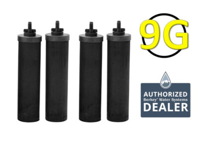 4 Black Berkey Replacement Elements Fits Royal Crown Imperial Lite Big BB9