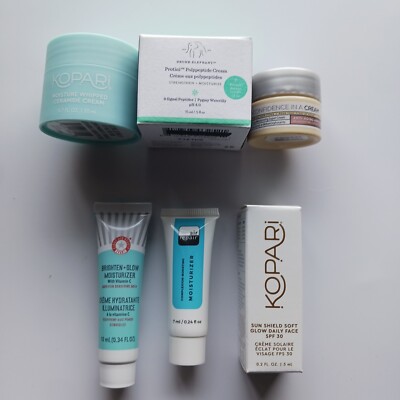6 Pc Mixed Moisturizer Skin Care Set - All New Unopened - Mini, Deluxe Sizes