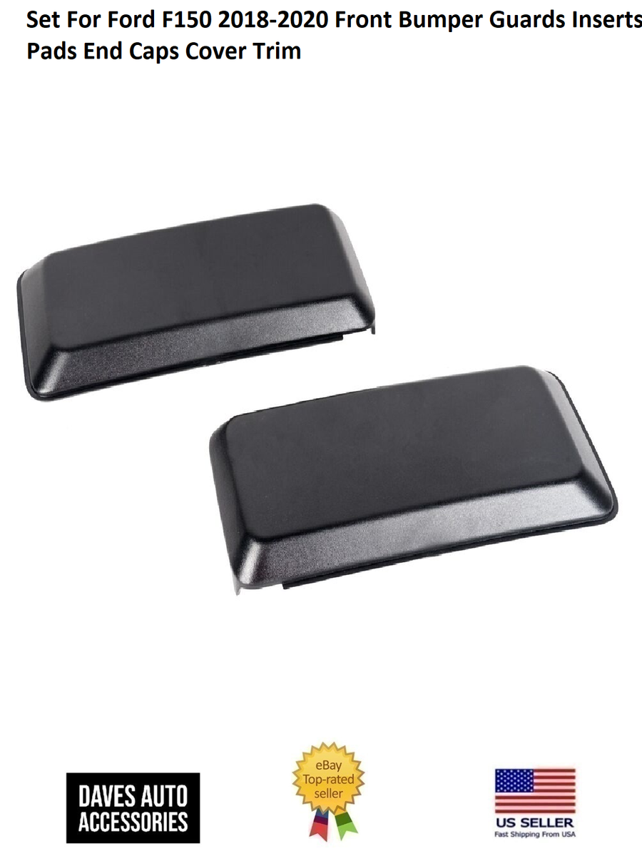 Ford F150 Bumper Guards Front Bumper Guard Set For 2018-2020 Ford F150 - Matt Black End Caps & Center Grille Cover Trim Panel Front Bumper Trim Replacement - Foto 4