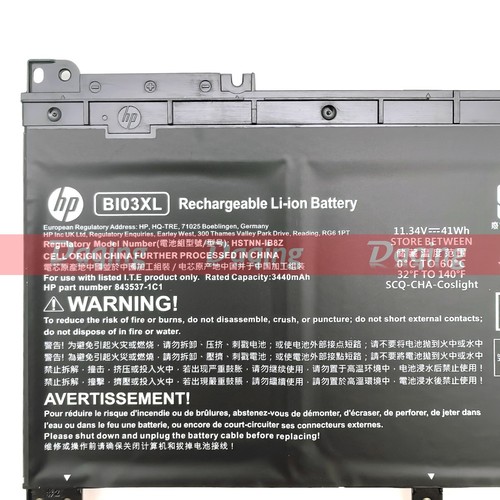 New Original BI03XL Battery for HP Stream 14-AX 14-CB Pavilion X360 13-U M3-U - Picture 2 of 3
