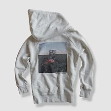 $335 Drake's California Men Beige Cotton Tie-Dye Hooded Sweatshirt Sweater Sz M