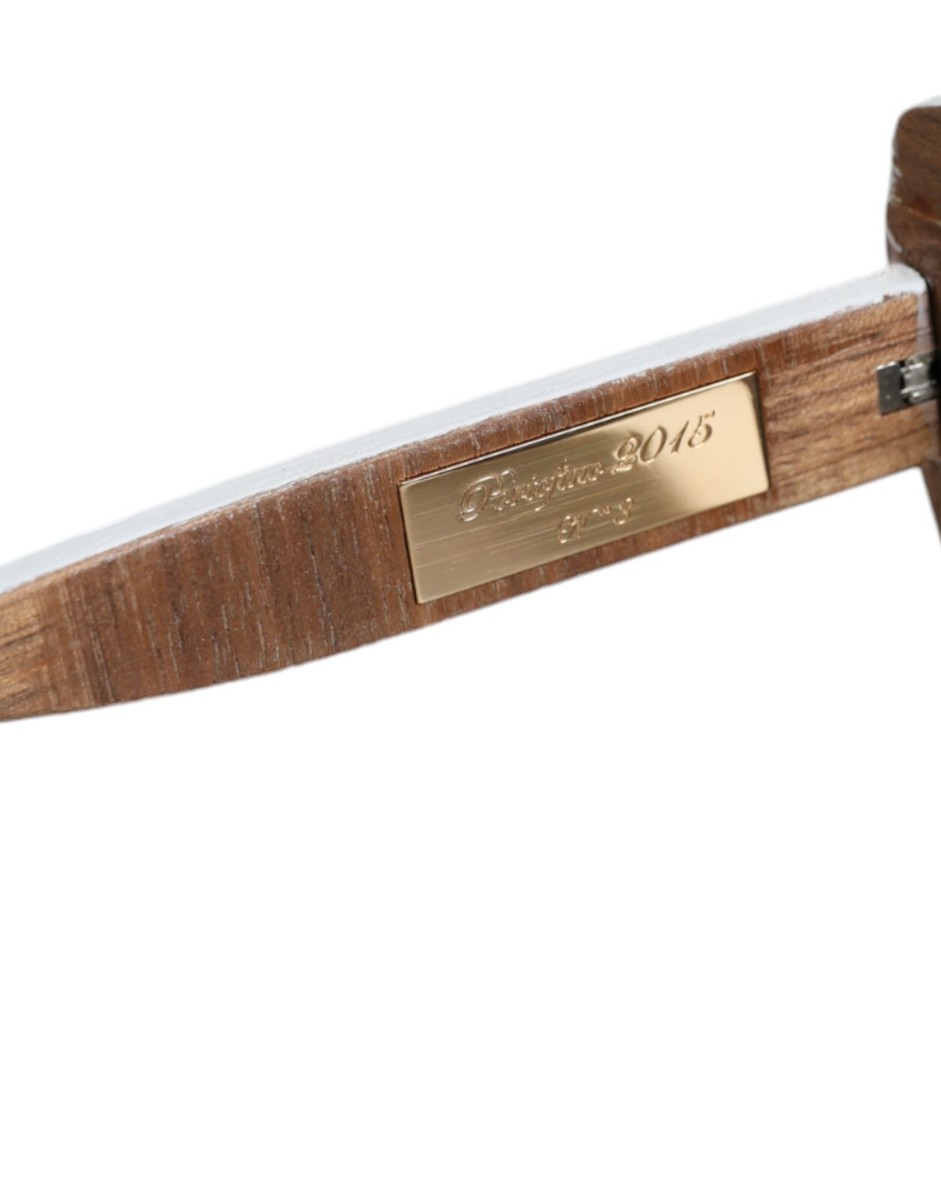 Dolce & Gabbana Limited Edition Hand-Painted Wooden Sunglasses, With Case Dolce Gabbana Multicolor Wood Crystal Frame Sunglasses – Ask  main image 4