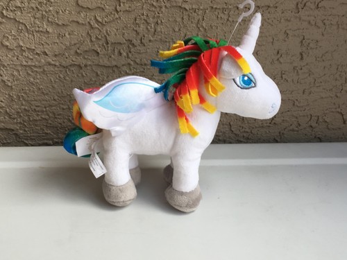 Neu Nat und Jules "Prisma" der Plüsch 6,5 Zoll weiß & Regenbogen Pegasus Pony - Bild 1 von 6