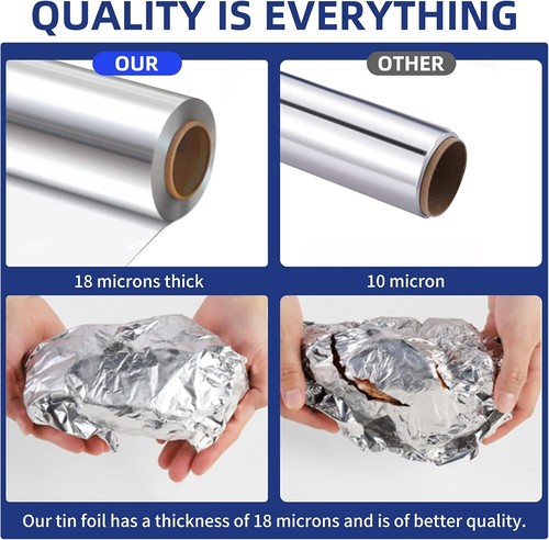 Heavy Duty Aluminum Foil 75ft for Cooking,Baking,BBQ (2 Pack) - Picture 3 of 8