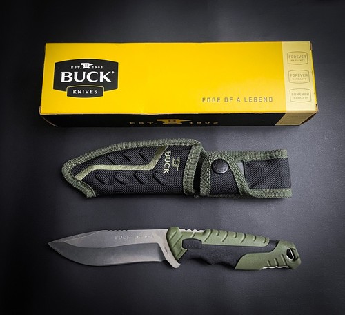 Buck Hunting Knife 656 Fixed Blade Steel Plain Edge w/ Sheath
