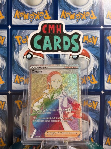Oleana Full Art Rainbow Secret Rare - 202/192 Rebel Clash - Pokemon TCG Mint/NM