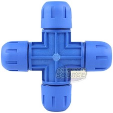 3/4" Fastpipe Cross Fitting For Aluminum Compressed Air Piping By Rapidair F1051