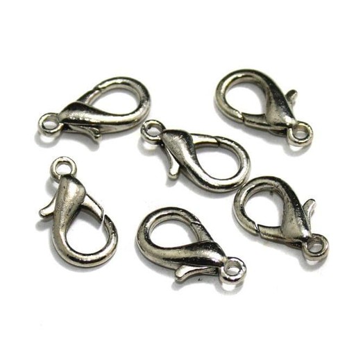 5 Pcs, 24x12mm Lobster Claw Clasp Nickel Silver - Picture 7 of 7