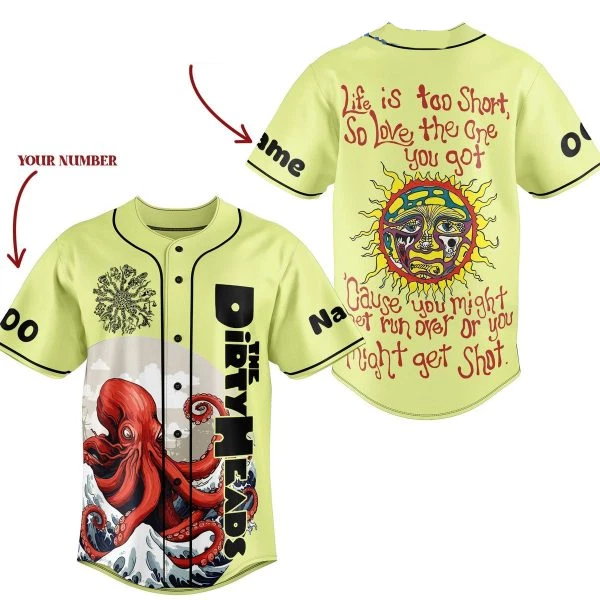 The Dirty Heads Life Is Too Short Custom Men's Baseball Jersey
