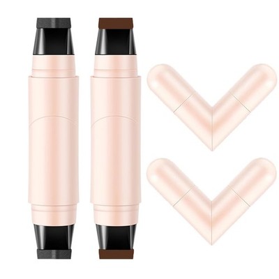 2PCS Waterproof Gel Eyeliner Set with Foldable Stamp for Perfect Wings