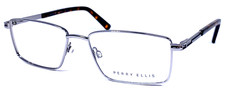 PERRY ELLIS PE446-2 NOS Silver/Brown Tortoise Eyeglasses Frame 54-16-140