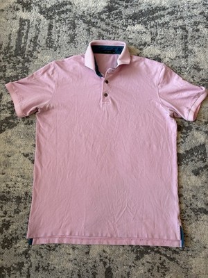 Greyson Golf Polo Mens M Pink Performance Stretch Lightweight Cotton Golf