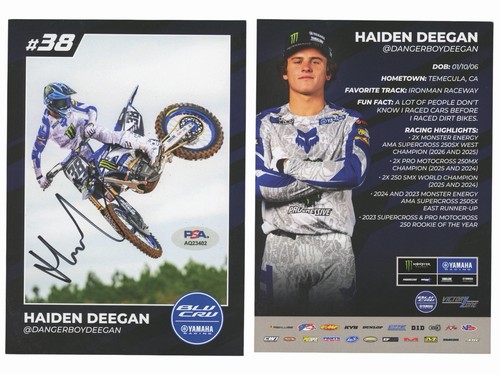 Haiden Deegan Signed 2026 Star Yamaha Racing Rookie Card Motocross PSA AUTO #38