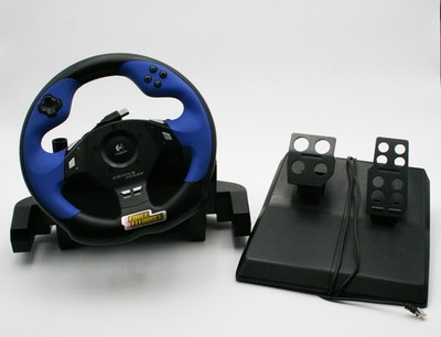 Playstation 2 Logitech Driving Force EX Steering Wheel & Pedal Only PS2