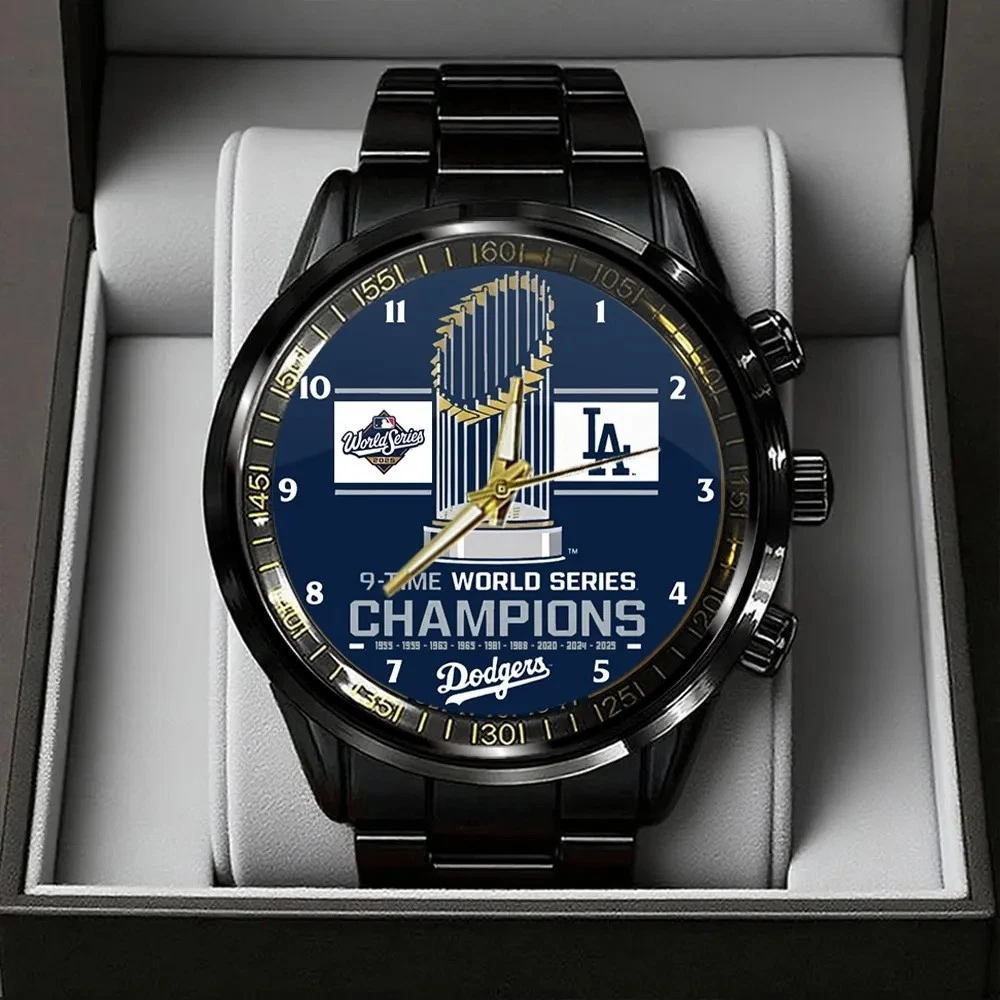Dodgers World Series 2025 Black Stainless Steel Watch