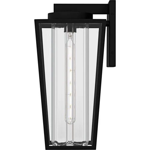 Matte Black  Outdoor Wall Lantern from the Jett Collection - Picture 4 of 5
