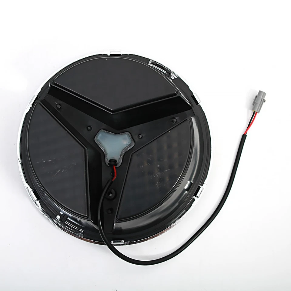 LED Light Chrome Grille Star Emblem Fit For Mercedes-Benz W205 C300 C180 C-Class Foto 4 de 4