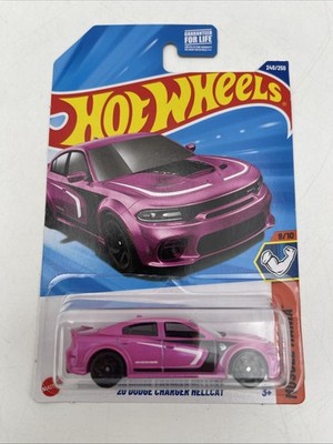 20 Dodge Charger Hellcat #240 Pink Muscle 9/10 2025 Hot Wheels Case N