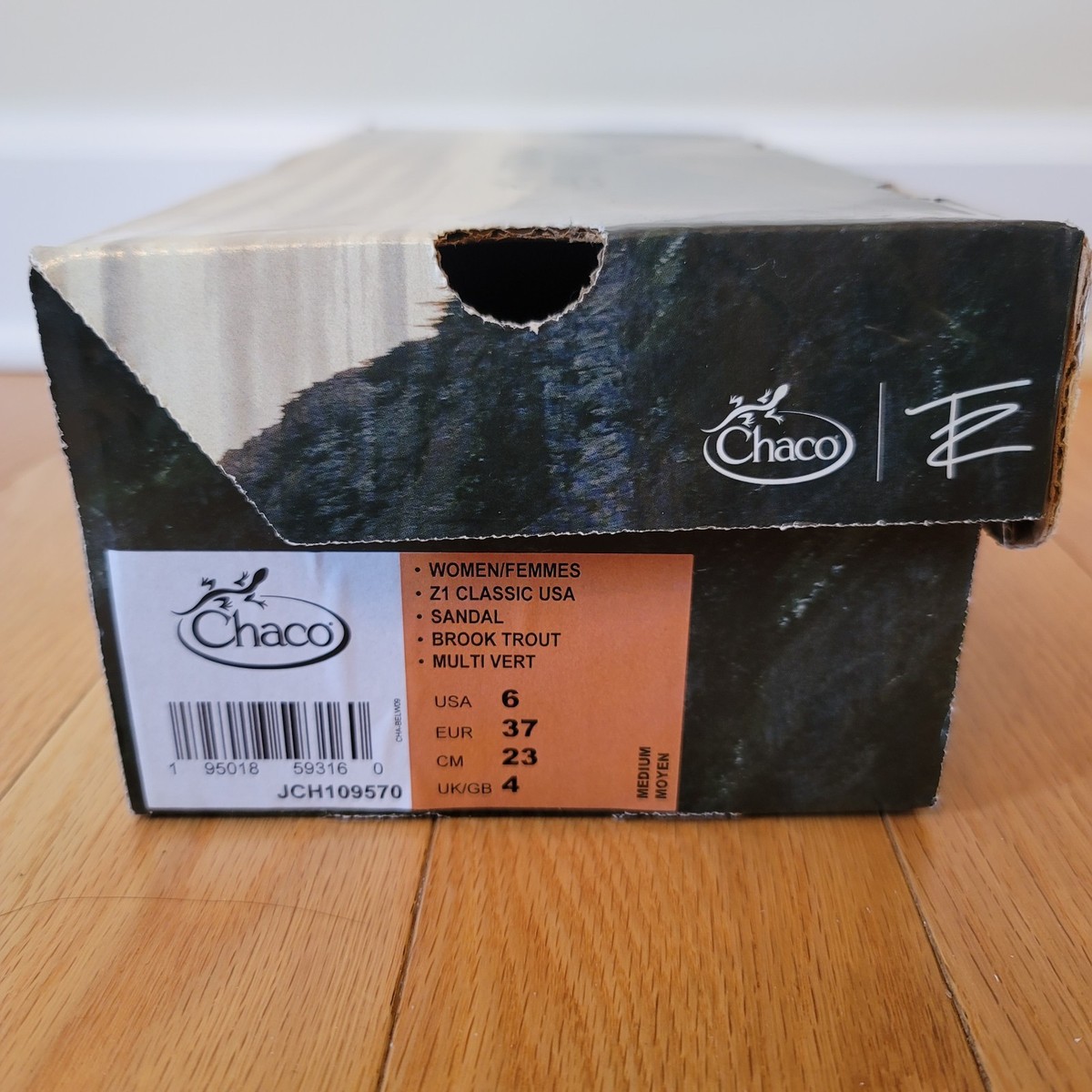 NIB Chaco Thomas Rhett Brook Trout Z1 Classic Sandals Womens 6.5
