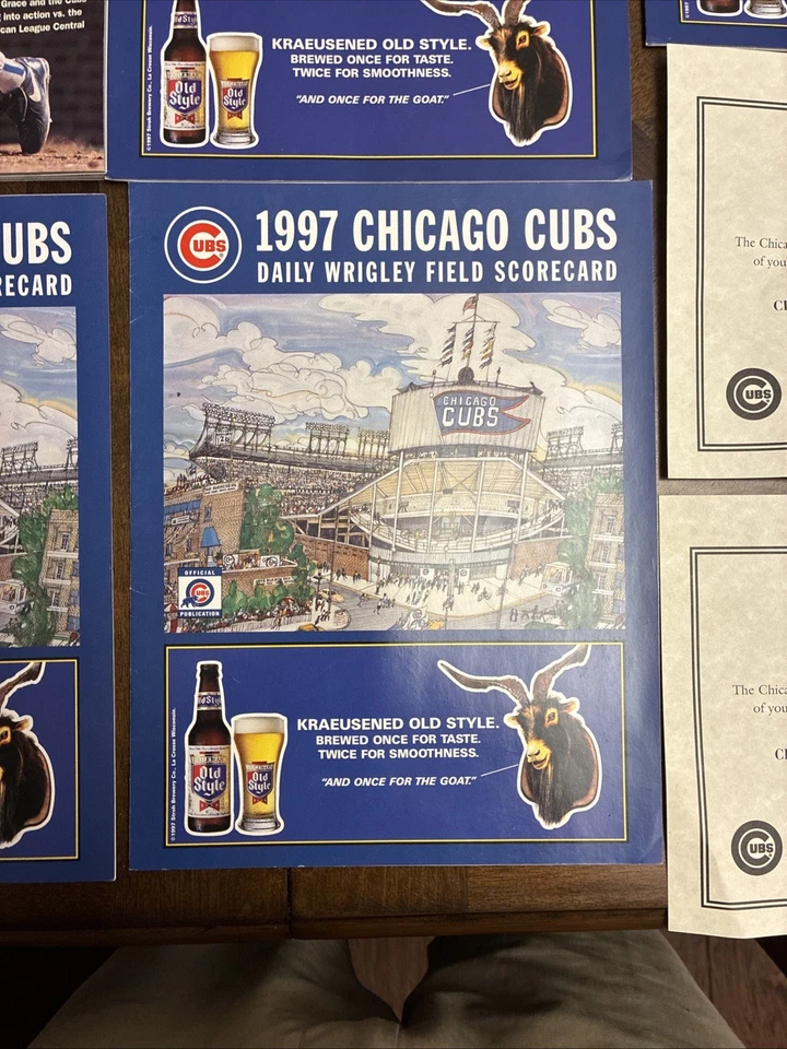1997 Chicago Cubs Interleague Lot Cubs vs Brewers Battle of the Border Programs - Image 2 of 4