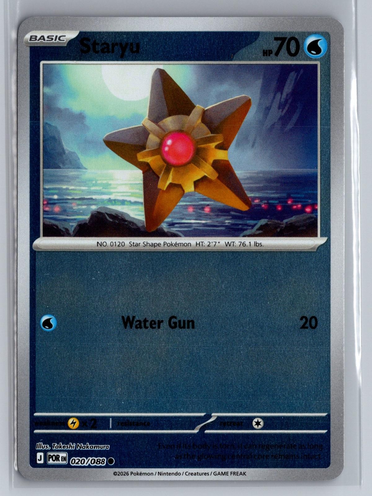 Staryu 020/088 Common Perfect Order Reverse Holo  NM