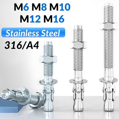 THROUGHBOLT FIXINGS THROUGH ANCHOR WEDGE BOLTS BRICK WALL MASONRY CONCRETE STONE