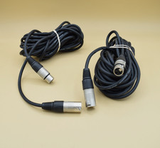 PAIR 2 Mic 50 ft 3 pin XLR male to female XLR powered speaker cables 15m meter