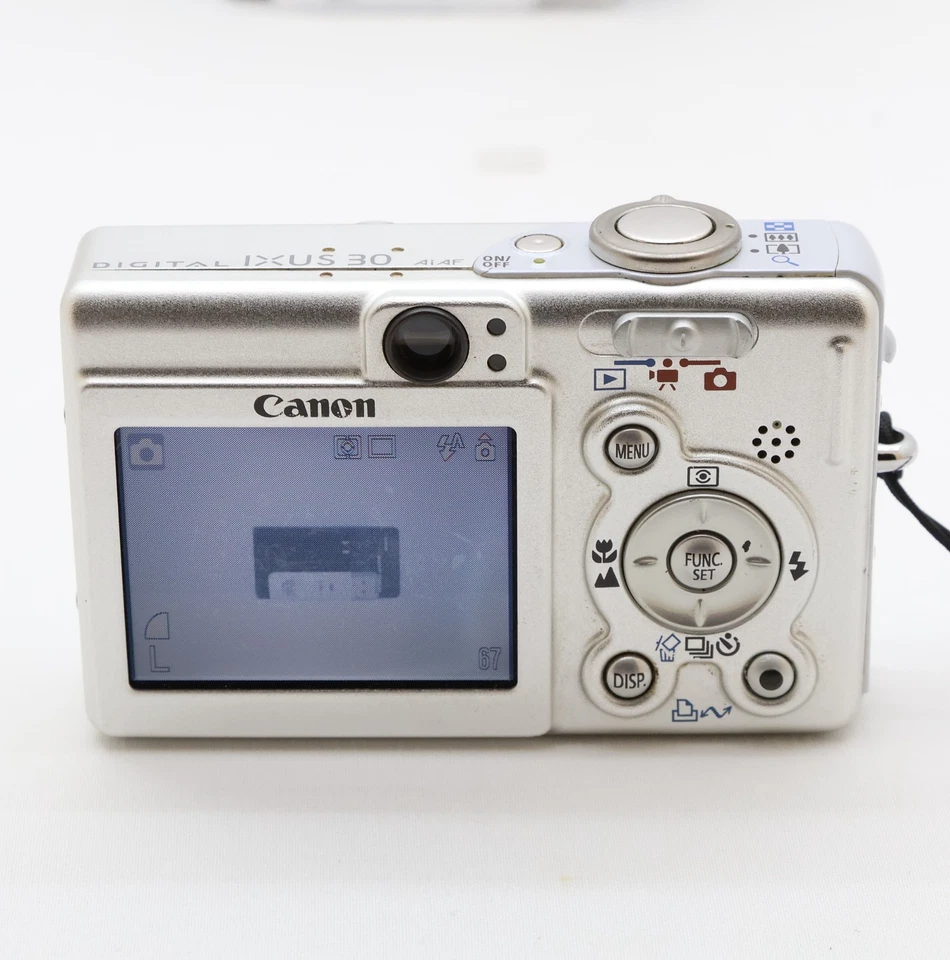 Canon Digital IXUS 30 3.2MP Compact Digital Camera Silver Tested Complete Kit - Image 4 of 4