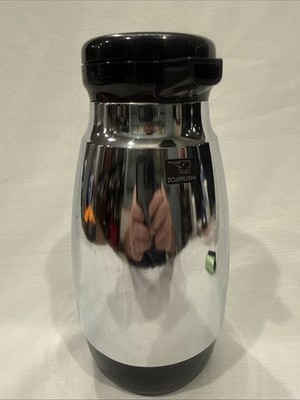 Zojirushi Thermos Vacuum Bottle Carafe Pitcher Hot Or Cold Silver Black