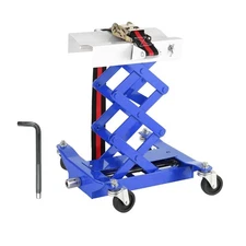 450Lbs Transmission Jack w/Safety Straps 7-23In Lift Range Repair Lift Jack Blue