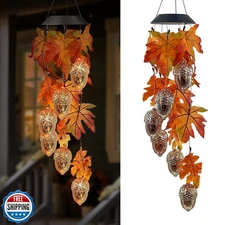 Solar Acorns Wind Chimes for Outside,Osk Leaves Danglers Mobile L