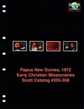 $1.60 Scott Value - 1972 PAPUA NEW GUINEA Christian Missionaries CV MNH NH UMM