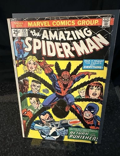 Amazing Spiderman #135 Aug 1974 Marvel Conway/ Andru. 2nd Punisher cover