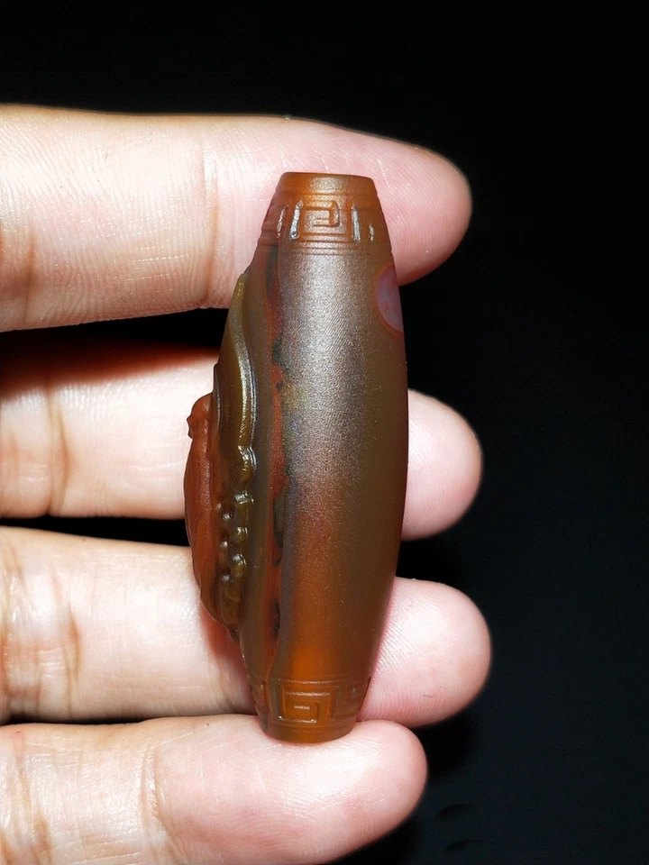 COLGANTE BUDA TALLADO A MANO ÁGATA ROJA BRASILEÑA 100% NATURAL CERTIFICADO 20g Foto 3 de 4