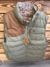 Duck Camp Men's Drydown Reversible Vest Sagebrush/ Midland Size XLarge New w/ Ta