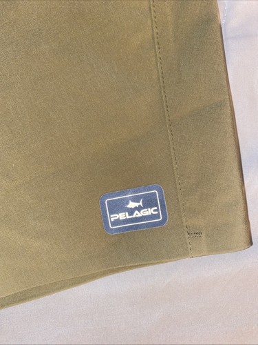 NWT PELAGIC Pinacol Hybrid Teflon High Performance Fishing Shorts Khaki Size 40 - Picture 4 of 11