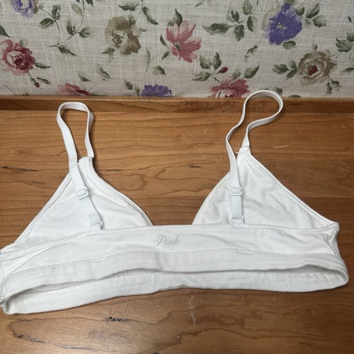 Set of 2 Pink Victoria's Secret Black Script Base Stretch Triangle Bralette Bra - Picture 4 of 8