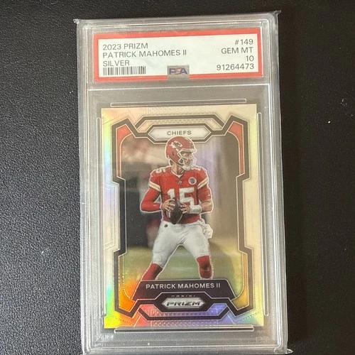 2023 Prizm Patrick Mahomes Silver PSA 10 #149 Chiefs MVP GOAT