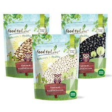 Dry Beans Bundle of Navy (5 LB), Pinto (5 LB), and Black Beans (5 LB)