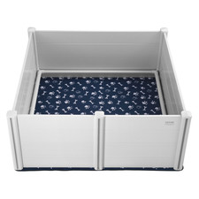 Dog Whelping Box, 59.8 x 59.8 x 24.0in Whelping Box for Dogs and Puppies, White