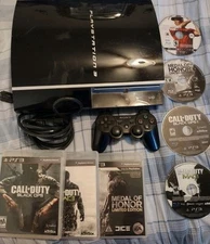 Sony PlayStation 3 80GB Console - Black Tested  Missing 🎮 Charging Cord