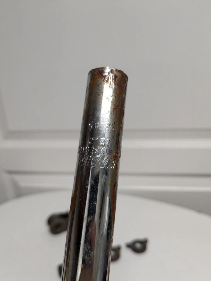 Tija de sillín BMX Old School Kalin 22,2 mm 13,75" cromada años 90 80 recta Foto 3 de 4