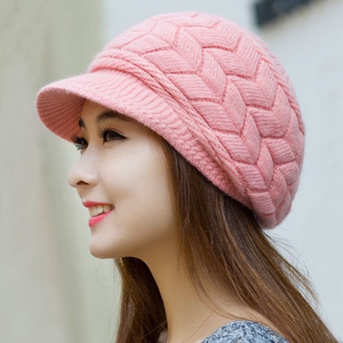 Thickened Beret Hat Wool Duck Tongue Cap Casual Knitted Wool Hat for Women - Picture 5 of 19
